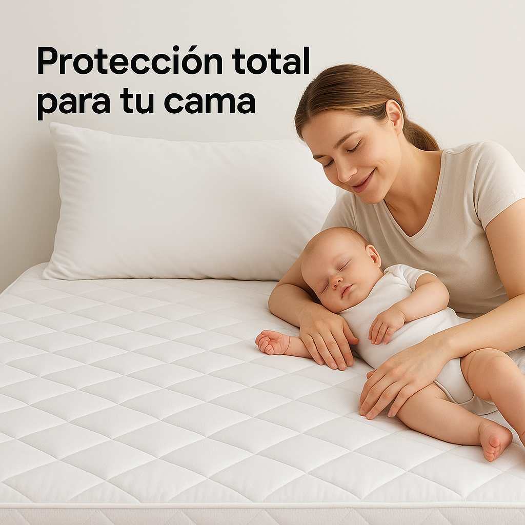 SafeDream™ – Cubre Colchón Premium Impermeable y Antiácaros