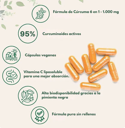 TURMERIC CURCUMIN DESINFLAMATORIO PREMIUN NATURAL 4 EN 1