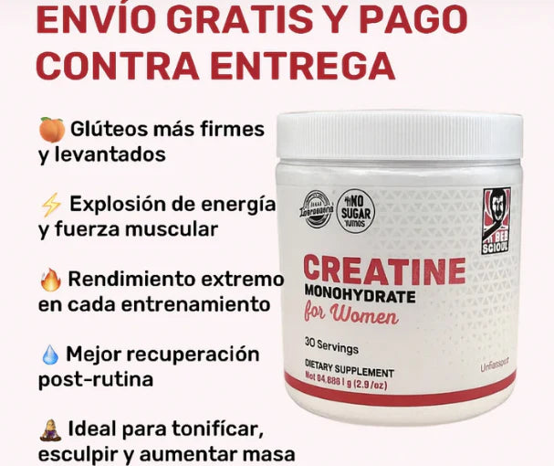 Creatina for women Monohidratada Premium + Colageno