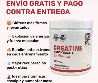 Creatina for women Monohidratada Premium + Colageno