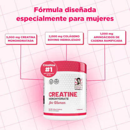 Creatina for women Monohidratada Premium + Colageno