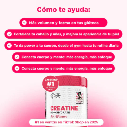 Creatina for women Monohidratada Premium + Colageno