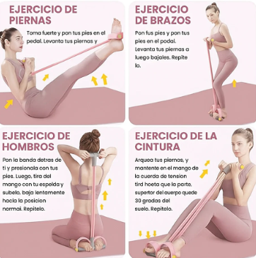 🔥  Banda Premium con pedal FitPower fitness