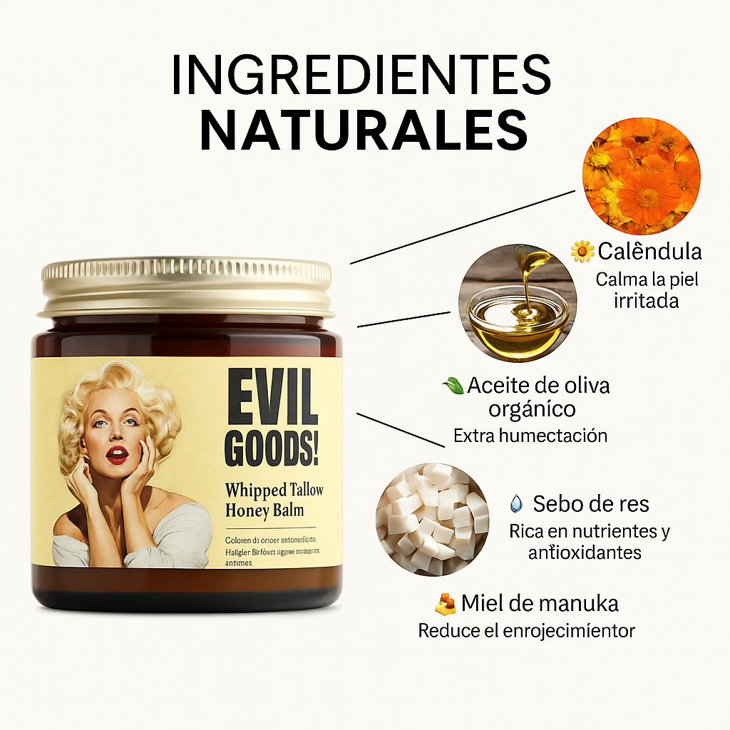 Evil Goods® – Bálsamo Anti-Edad 100% Natural con Miel de Manuka