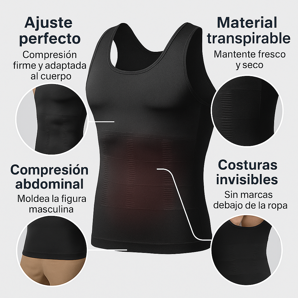 SlimForce Camiseta de Compresión y reductora Premium