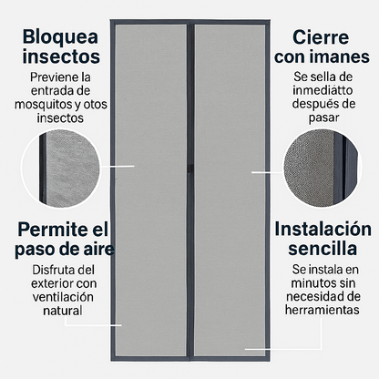 Cortina Magnética MosquiFree Anti mosquitos Premium
