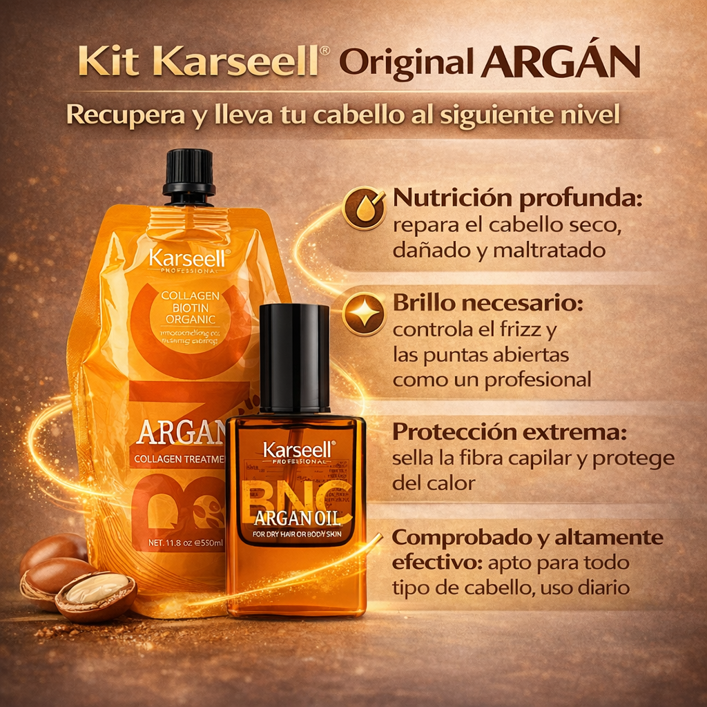 Combo capilar KARSEELL® original nutrición profunda con argán
