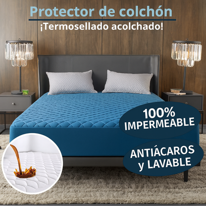 SafeDream™ – Cubre Colchón Premium Impermeable y Antiácaros