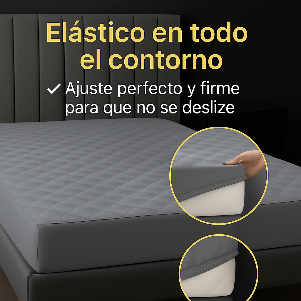 SafeDream™ – Cubre Colchón Premium Impermeable y Antiácaros
